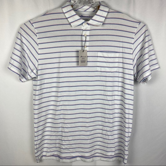 Peter Millar Seaside Wash Striped Golf Polo Shirt - Picture 2 of 5